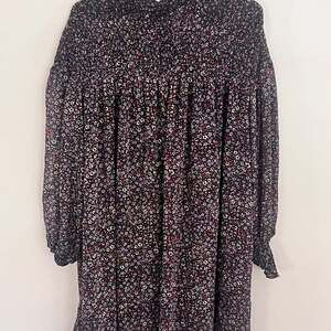 Terra & Sky floral smock dress